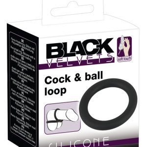 Black Velvets - Dehnbarer Cock and Ball Loop für Ausdauer und Stehvermögen