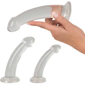 Crystal Clear Analdildo Set - 3-teilig, verschiedene Größen und Gewichte