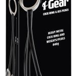 You2Toys Metall-Penisring mit Plug-Gewichten Silber/Schwarz