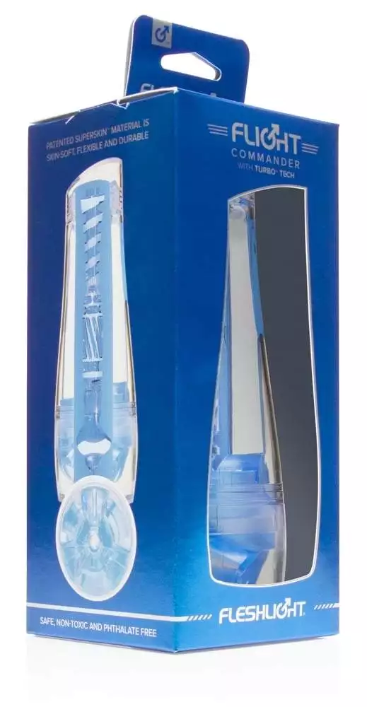 05385660000_verp Fleshlight Flight Commander - Masturbator mit doppeltem Sauggefühl Blau/Transparent