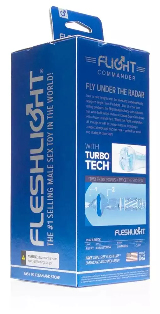 Fleshlight Flight Commander - Masturbator mit doppeltem Sauggefühl Blau/Transparent Fleshlight Flight Commander - Masturbator mit doppeltem Sauggefühl Blau/Transparent