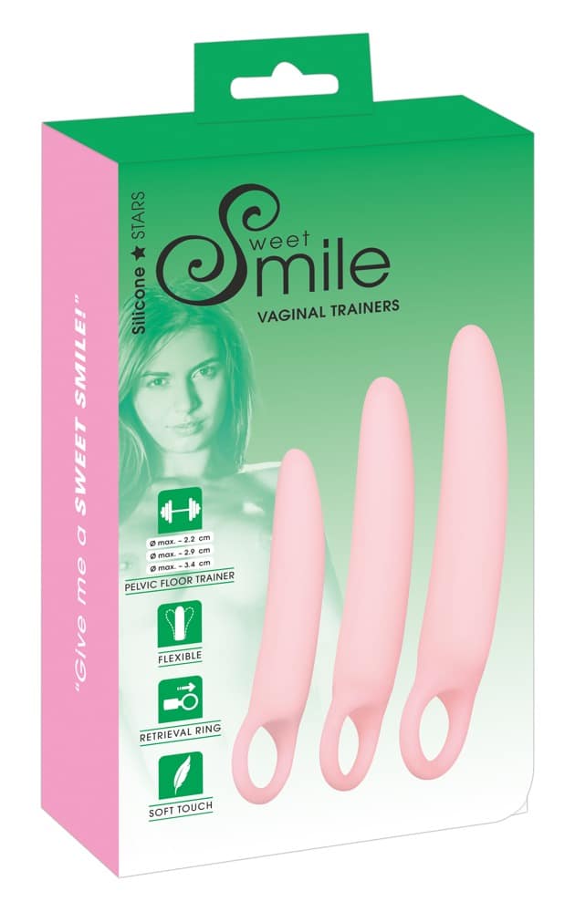 Sweet Smile Vaginaltrainer - 3er-Set, ideal gebogen, flexibel und biegsam