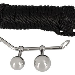 You2Toys - Bondage Plugs mit 10m Seil Silber/Schwarz