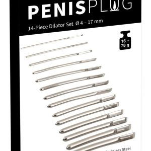 Penisplug 14-teiliges Dilator Set - Edelstahl Dilatoren in Aufbewahrungs-Etui