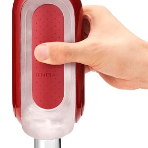 TENGA Flip 0 Red Warmer - Aufklappbarer Masturbator mit Heizstab Rot/Transparent