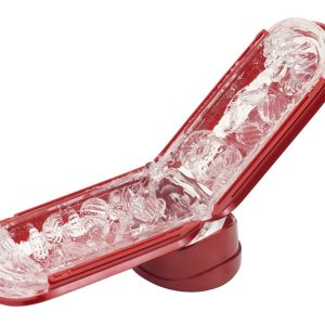 TENGA Flip 0 Red Warmer - Aufklappbarer Masturbator mit Heizstab Rot/Transparent