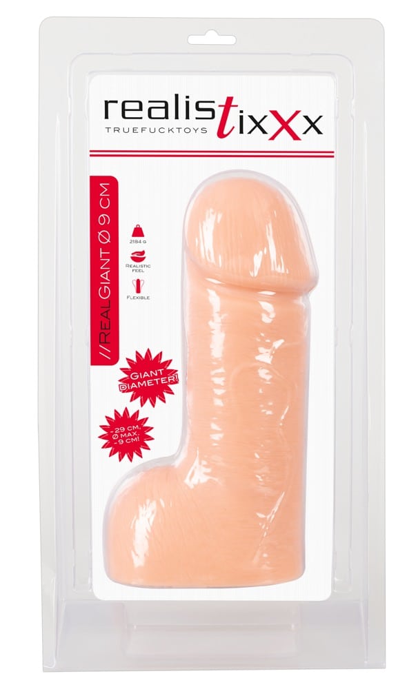 Realistixxx Real Giant - Flexibler Naturdildo mit Standhoden, XXL-Maße (70 Zeichen)