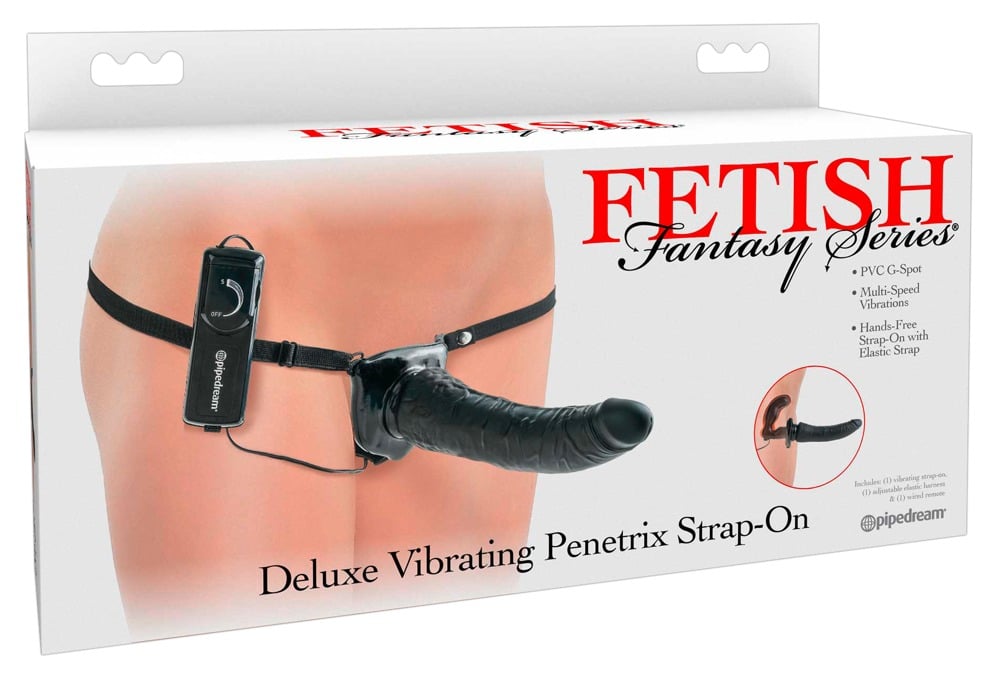 Fetish Fantasy Series Doppelter Vibrations-Strap-on Dark