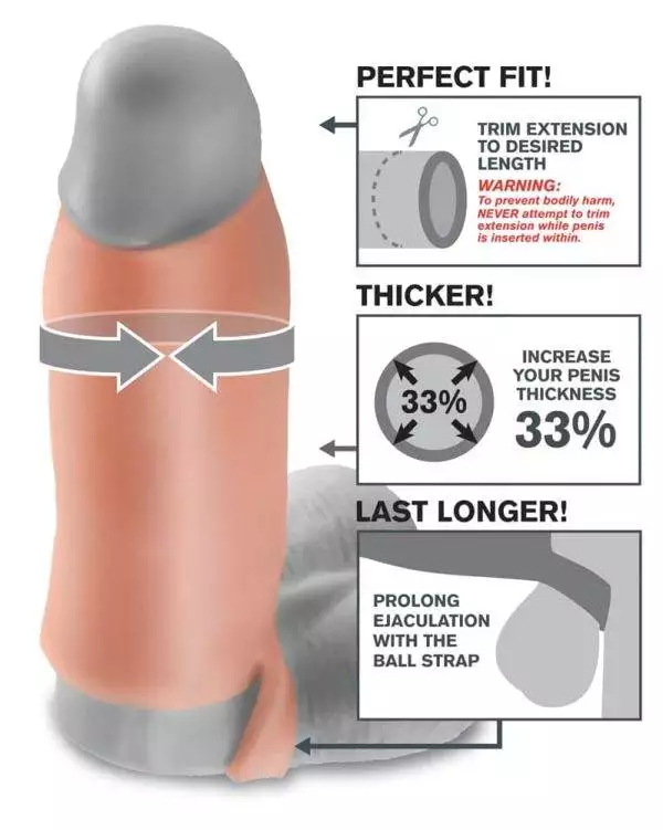 Fantasy X-TENSIONS - Penisvergrößerungshülle mit Hodenring Hautfarben hell Fantasy X-TENSIONS - Penisvergrößerungshülle mit Hodenring Hautfarben hell
