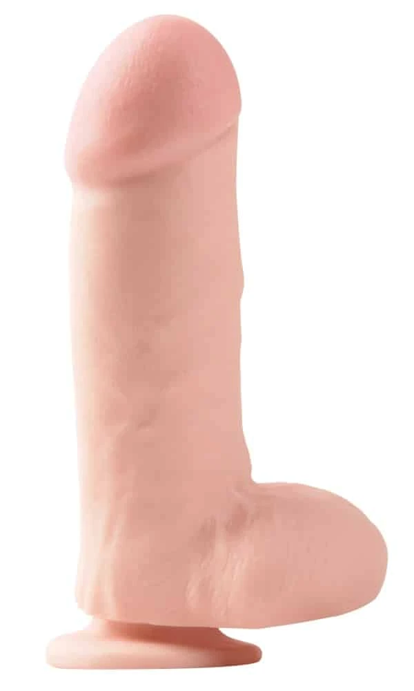 Basix Rubber Works Naturdildo Big 7" - Strammer Riesenlümmel Hautfarben hell