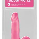 Basix Rubber Works - Naturdildo mit Saugfuß und Strap-on-Kompatibilität transparent Pink