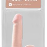 Basix Rubber Works - Naturdildo mit Saugfuß und Strap-on-Kompatibilität Hautfarben hell