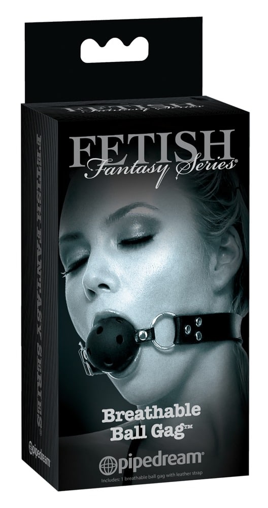 Fetish Fantasy Atemknebel, verstellbar, Ø 4 cm Schwarz/Silber