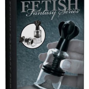 Fetish Fantasy Super Suckers - Nippel-Sauger mit Drehmechanismus schwarz/transparent