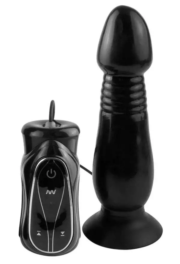 Analfantasy Collection - Vibrating Thruster: Stoßfunktion, 7 Vibrationsmodi Schwarz/Silber