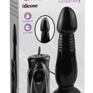 Analfantasy Collection - Vibrating Thruster: Stoßfunktion, 7 Vibrationsmodi Schwarz/Silber