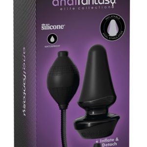 Anal Fantasy Elite Aufblasbarer Silikon Butt Plug Schwarz