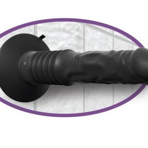 Anal Fantasy Elite - Stoßvibrator mit 11 Modi, Saugfuß, Elite Silikon Schwarz