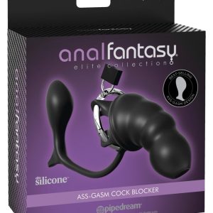 Anal Fantasy Elite - Keuschheitskäfig mit Analplug Schwarz/Silber