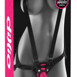 Dillio Harness mit Hosenträgern - Für Pegging und Lesben-Liebe Schwarz/Pink