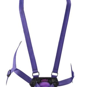 Dillio Schulterträger Harness mit Naturdildo Lila/Schwarz