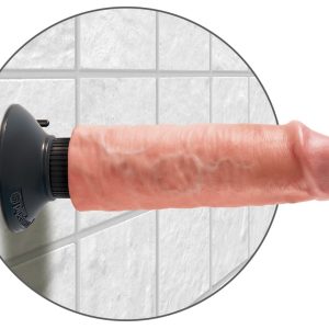 King Cock Flexi Vibe - Vibrator mit Multispeed-Vibration und posierbarem Schaft Hautfarben hell/Schwarz