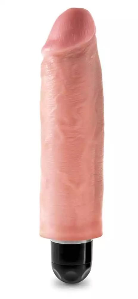 King Cock Naturvibrator - Stiffy mit Vibrobullet | Wasserdicht | Multispeed-Vibration Flesh