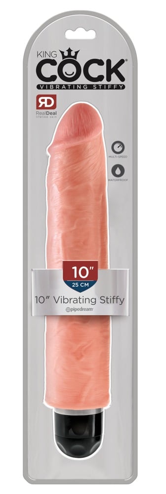 King Cock Naturvibrator - Stiffy mit Multispeed-Vibration (31 cm) Light