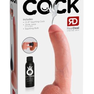 King Cock - Spritzender Dildo mit Ball Light