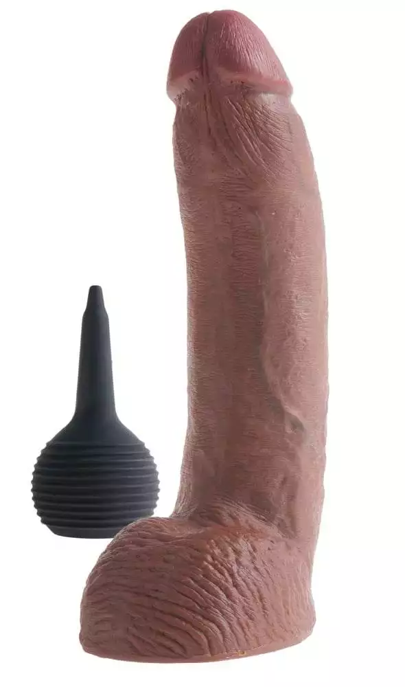 King Cock - Spritzender Dildo mit Ball Brown King Cock - Spritzender Dildo mit Ball Brown