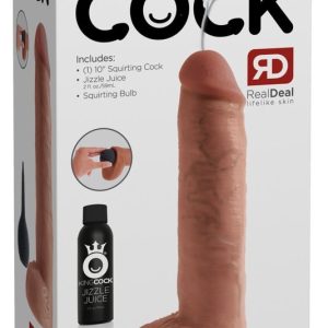 King Cock - Spritzender Naturdildo mit künstlichem Sperma