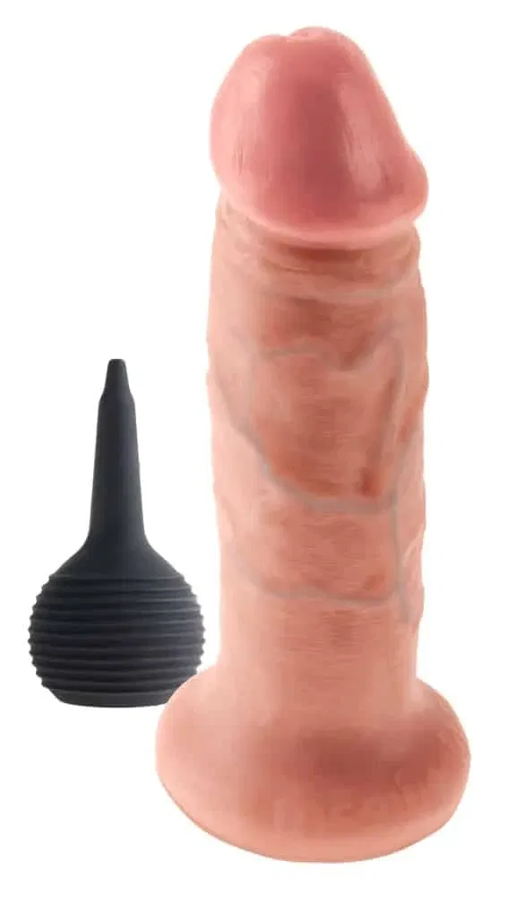 King Cock Spritzdildo - Hyperrealistischer Naturdildo mit Spritzfunktion King Cock Spritzdildo - Hyperrealistischer Naturdildo mit Spritzfunktion