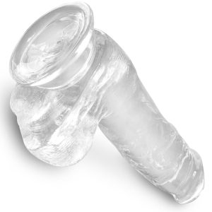 King Cock Clear - Transparenter Naturdildo, mit Saugfuß und Strap-on-Kompatibilität