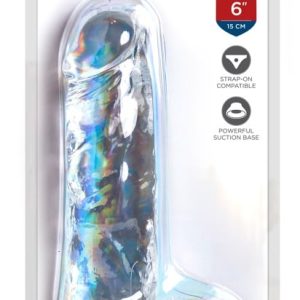 King Cock Clear - Transparenter Naturdildo, mit Saugfuß und Strap-on-Kompatibilität