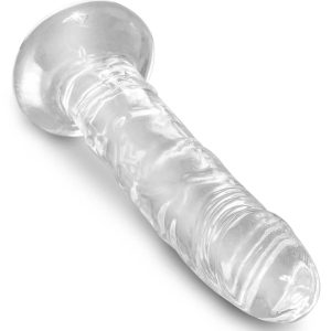 King Cock Clear - Durchsichtiger Naturdildo mit Saugfuß und Strap-on-Kompatibilität