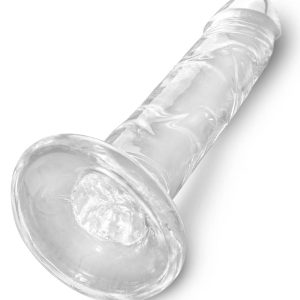 King Cock Clear - Durchsichtiger Naturdildo mit Saugfuß und Strap-on-Kompatibilität