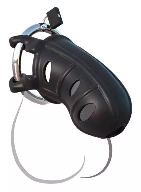 Fantasy C-Ringz - Keuschheitskäfig mit Metall-Schloss und 2 Schlüsseln Schwarz/Silber