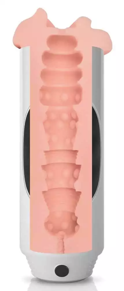 Pipedream Extreme Toyz - Mega Grip Vibrating Stroker Hautfarben hell/Weiß/Schwarz