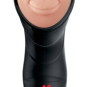 PDX Elite Deep Throat Vibrator - Reales Blowjob-Feeling Hautfarben hell/Schwarz