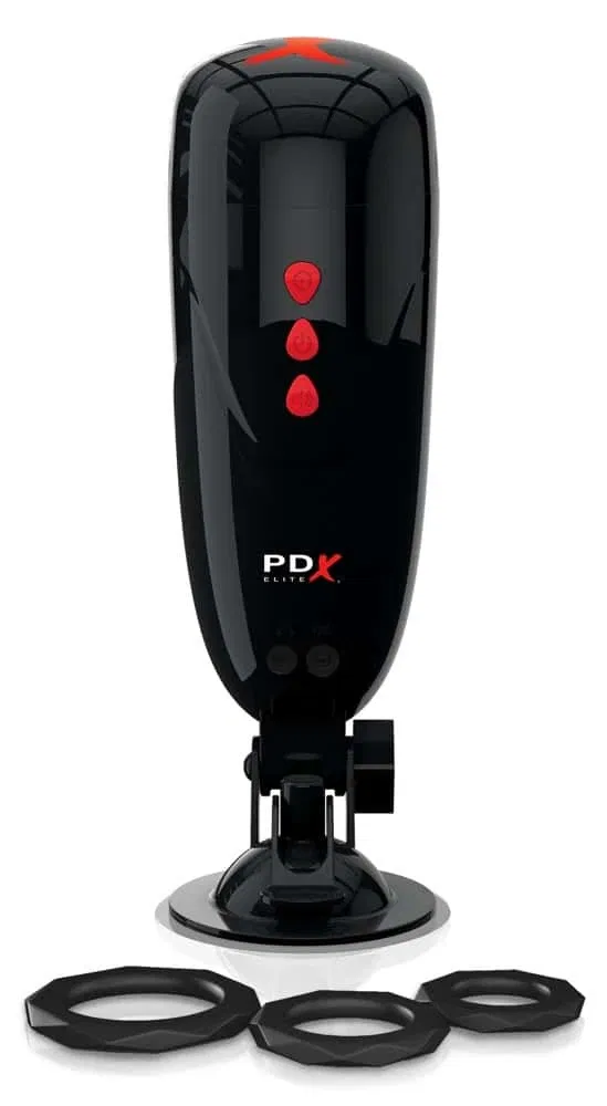 PDX Elite Dirty Talk Masturbator Schwarz/Hautfarben hell/Rot PDX Elite Dirty Talk Masturbator Schwarz/Hautfarben hell/Rot