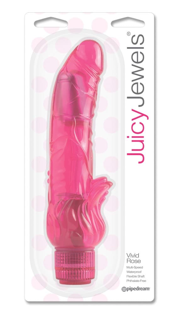 Juicy Jewels Vibrator - Groß, mächtig und wasserdicht Pink transparent