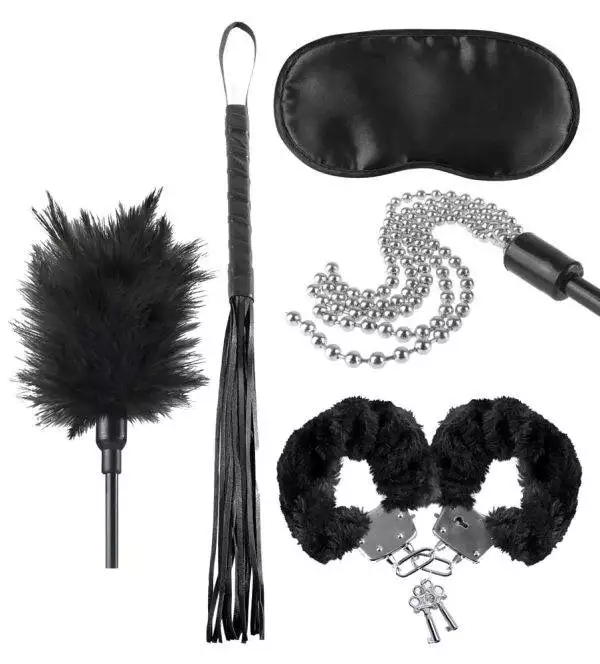 Fetish Fantasy Bondage-Set: Perfekte Grundausstattung für Einsteiger Schwarz/Silber