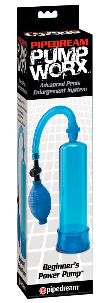 Pump Worx Penispumpe Transparent - Effektives Potenz-Training Blau