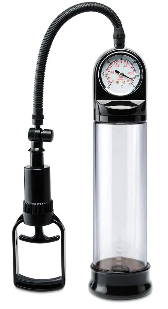 Pump Worx Accu-Meter Power Pump - Transparente Penispumpe mit Manometer Transparent/Schwarz Pump Worx Accu-Meter Power Pump - Transparente Penispumpe mit Manometer Transparent/Schwarz
