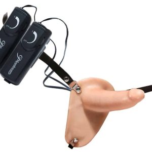 Fetish Fantasy Series - Doppelter Umschnall-Vibrator Hautfarben hell/Schwarz