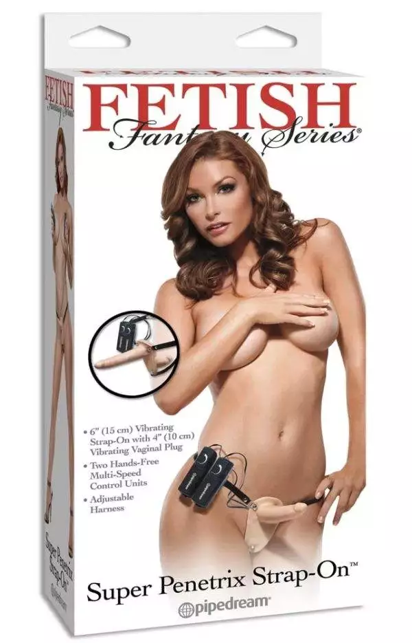 05435600000_verp Fetish Fantasy Series - Doppelter Umschnall-Vibrator Hautfarben hell/Schwarz