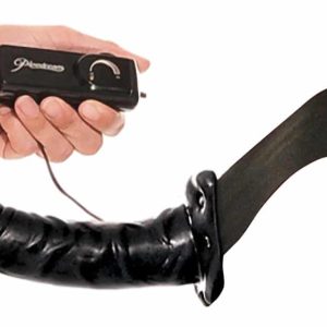 Fetish Fantasy Series Hohler Naturvibrator mit Vibration - Verstellbarer Umschnallgurt Schwarz