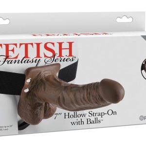 Fetish Fantasy Series - Hohler Naturdildo zum Umschnallen Hautfarben dunkel/Schwarz