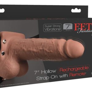 Fetish Fantasy Series Hohler Naturvibrator mit Umschnallgurt Hautfarben hell/Schwarz