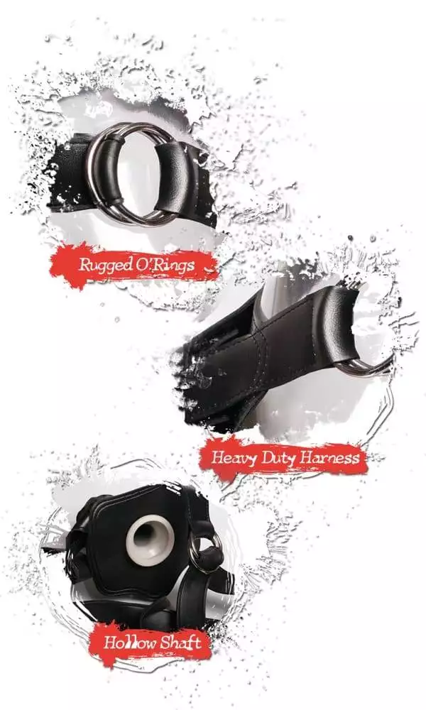 Fetish Fantasy Extreme Hohler Strap-On - Penisverlängerung & Pegging Hautfarben hell/Schwarz